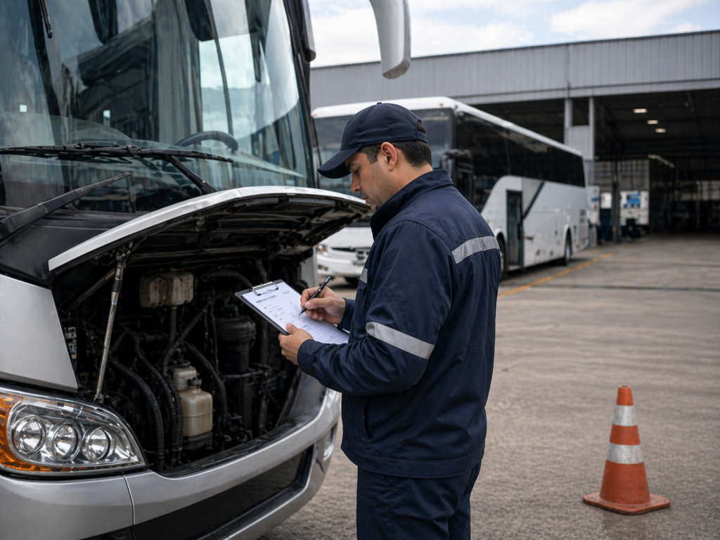 Inspección en empresa de transporte