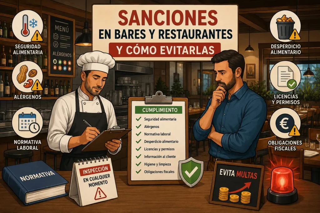 sanciones en bares y restaurantes
