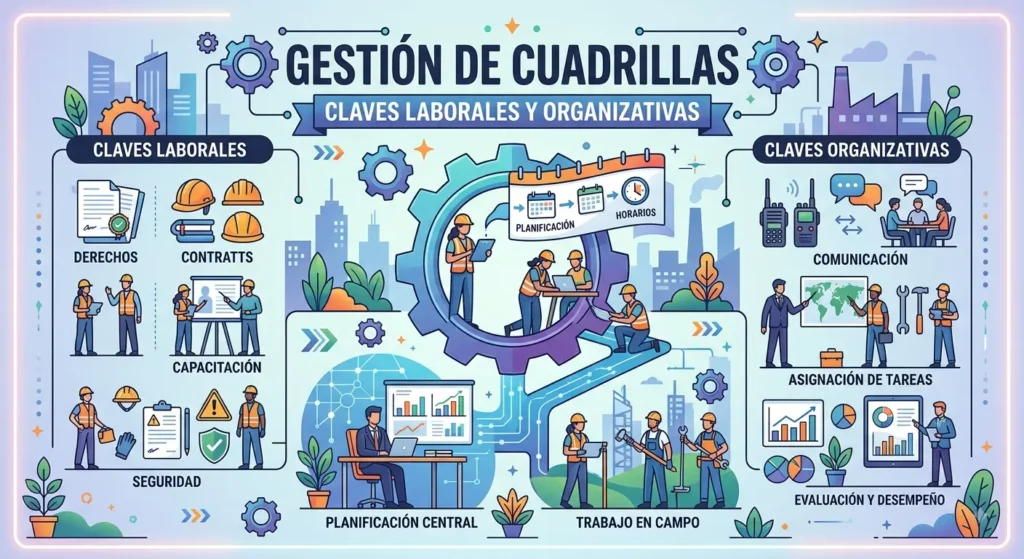 gestión de cuadrillas en construcción